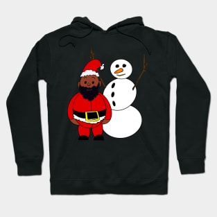 Santa and a Snowman Hoodie